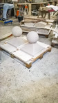 Ball finials for pillars in workshop